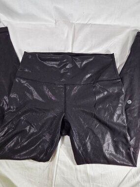 Lululemon Wunder Train HR Tight 28" *Foil Special Edition - Black - Size 10